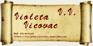 Violeta Vićovac vizit kartica
